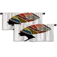 thumbnail image 1 of LALILO Kitchen Curtain Valance African Women Fashion Rod Pocket Window Curtain 52"x 18" Set of 2, 1 of 6
