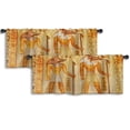 thumbnail image 1 of LALILO Kitchen Curtain Valance Ancient Egypt Scene Rod Pocket Window Curtain 52"x 18" Set of 2, 1 of 6