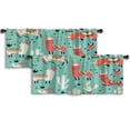 thumbnail image 1 of LALILO Kitchen Curtain Valance And Cactus Green With Lovely Rod Pocket Window Curtain 52"x 18" Set of 2, 1 of 5