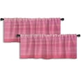 thumbnail image 1 of LALILO Kitchen Curtain Valance Art Oil Acrylic Art Canvas Rod Pocket Window Curtain 52"x 18" Set of 2, 1 of 5