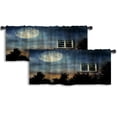 thumbnail image 1 of LALILO Kitchen Curtain Valance Artistic Surreal Nature Night Rod Pocket Window Curtain 52"x 18" Set of 2, 1 of 7