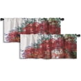 thumbnail image 1 of LALILO Kitchen Curtain Valance Autumn Beautiful Colorful Tree Rod Pocket Window Curtain 52"x 18" Set of 2, 1 of 5