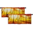 thumbnail image 1 of LALILO Kitchen Curtain Valance Autumn Fall Autumnal Park Rod Pocket Window Curtain 52"x 18" Set of 2, 1 of 5