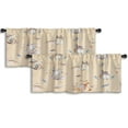 thumbnail image 1 of LALILO Kitchen Curtain Valance Baby Animals Nursery With Rod Pocket Window Curtain 52"x 18" Set of 2, 1 of 5