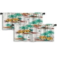 thumbnail image 1 of LALILO Kitchen Curtain Valance Beautiful Colorful Rod Pocket Window Curtain 52"x 18" Set of 2, 1 of 7