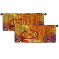 thumbnail image 1 of LALILO Kitchen Curtain Valance Beautiful Ethnic African Rod Pocket Window Curtain 52"x 18" Set of 2, 1 of 7