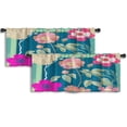 thumbnail image 1 of LALILO Kitchen Curtain Valance Beautiful Garden Silk Scarf Rod Pocket Window Curtain 52"x 18" Set of 2, 1 of 7