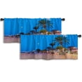 thumbnail image 1 of LALILO Kitchen Curtain Valance Beautiful Night Sky Milky Way Rod Pocket Window Curtain 52"x 18" Set of 2, 1 of 7