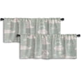 thumbnail image 1 of LALILO Kitchen Curtain Valance Beautiful Spiral Galaxy Deep Rod Pocket Window Curtain 52"x 18" Set of 2, 1 of 7