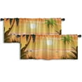 thumbnail image 1 of LALILO Kitchen Curtain Valance Beautiful Turquoise Waters Rod Pocket Window Curtain 52"x 18" Set of 2, 1 of 7