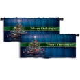 thumbnail image 1 of LALILO Kitchen Curtain Valance Birds Feathers Boho Tribal Art Rod Pocket Window Curtain 52"x 18" Set of 2, 1 of 7