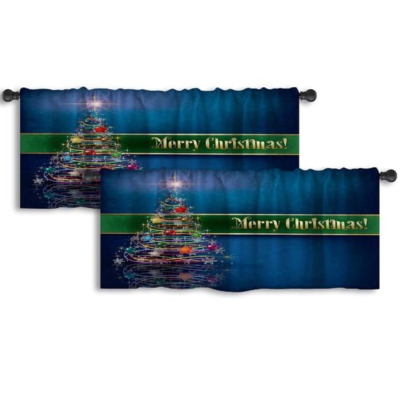 LALILO Kitchen Curtain Valance Birds Feathers Boho Tribal Art Rod Pocket Window Curtain 52"x 18" Set of 2