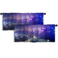 thumbnail image 1 of LALILO Kitchen Curtain Valance Black And White Black Water Oil Rod Pocket Window Curtain 52"x 18" Set of 2, 1 of 7