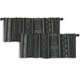 thumbnail image 1 of LALILO Kitchen Curtain Valance Black And White Rod Pocket Window Curtain 52"x 18" Set of 2, 1 of 7