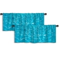 thumbnail image 1 of LALILO Kitchen Curtain Valance Blue And Bright Water And Rod Pocket Window Curtain 52"x 18" Set of 2, 1 of 5