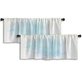 thumbnail image 1 of LALILO Kitchen Curtain Valance Blue Color Watercolor Colorful Rod Pocket Window Curtain 52"x 18" Set of 2, 1 of 7
