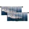 thumbnail image 1 of LALILO Kitchen Curtain Valance Boat Boat Yacht Speed Rod Pocket Window Curtain 52"x 18" Set of 2, 1 of 5