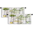 thumbnail image 1 of LALILO Kitchen Curtain Valance Botanical Tea Tree And Medical Rod Pocket Window Curtain 52"x 18" Set of 2, 1 of 7