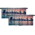thumbnail image 1 of LALILO Kitchen Curtain Valance Bridge Dusk New York City New Rod Pocket Window Curtain 52"x 18" Set of 2, 1 of 7