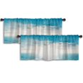 thumbnail image 1 of LALILO Kitchen Curtain Valance Bright Sunset Blue Sky With Rod Pocket Window Curtain 52"x 18" Set of 2, 1 of 7