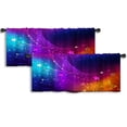 thumbnail image 1 of LALILO Kitchen Curtain Valance Bright With Stars Rod Pocket Window Curtain 52"x 18" Set of 2, 1 of 7