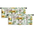 thumbnail image 1 of LALILO Kitchen Curtain Valance Bright With Sunflowers Leaves Rod Pocket Window Curtain 52"x 18" Set of 2, 1 of 5