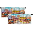 thumbnail image 1 of LALILO Kitchen Curtain Valance Candy Landscape With Rod Pocket Window Curtain 52"x 18" Set of 2, 1 of 5