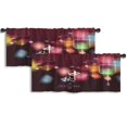 thumbnail image 1 of LALILO Kitchen Curtain Valance Chinese Mid Autumn Rod Pocket Window Curtain 52"x 18" Set of 2, 1 of 5