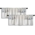 thumbnail image 1 of LALILO Kitchen Curtain Valance Christmas Tree Tree Snow Night Rod Pocket Window Curtain 52"x 18" Set of 2, 1 of 7