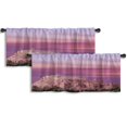 thumbnail image 1 of LALILO Kitchen Curtain Valance City Sunset Morocco Africa Rod Pocket Window Curtain 52"x 18" Set of 2, 1 of 7