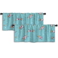 thumbnail image 1 of LALILO Kitchen Curtain Valance Collection Borders Ethnic Aztec Rod Pocket Window Curtain 52"x 18" Set of 2, 1 of 7