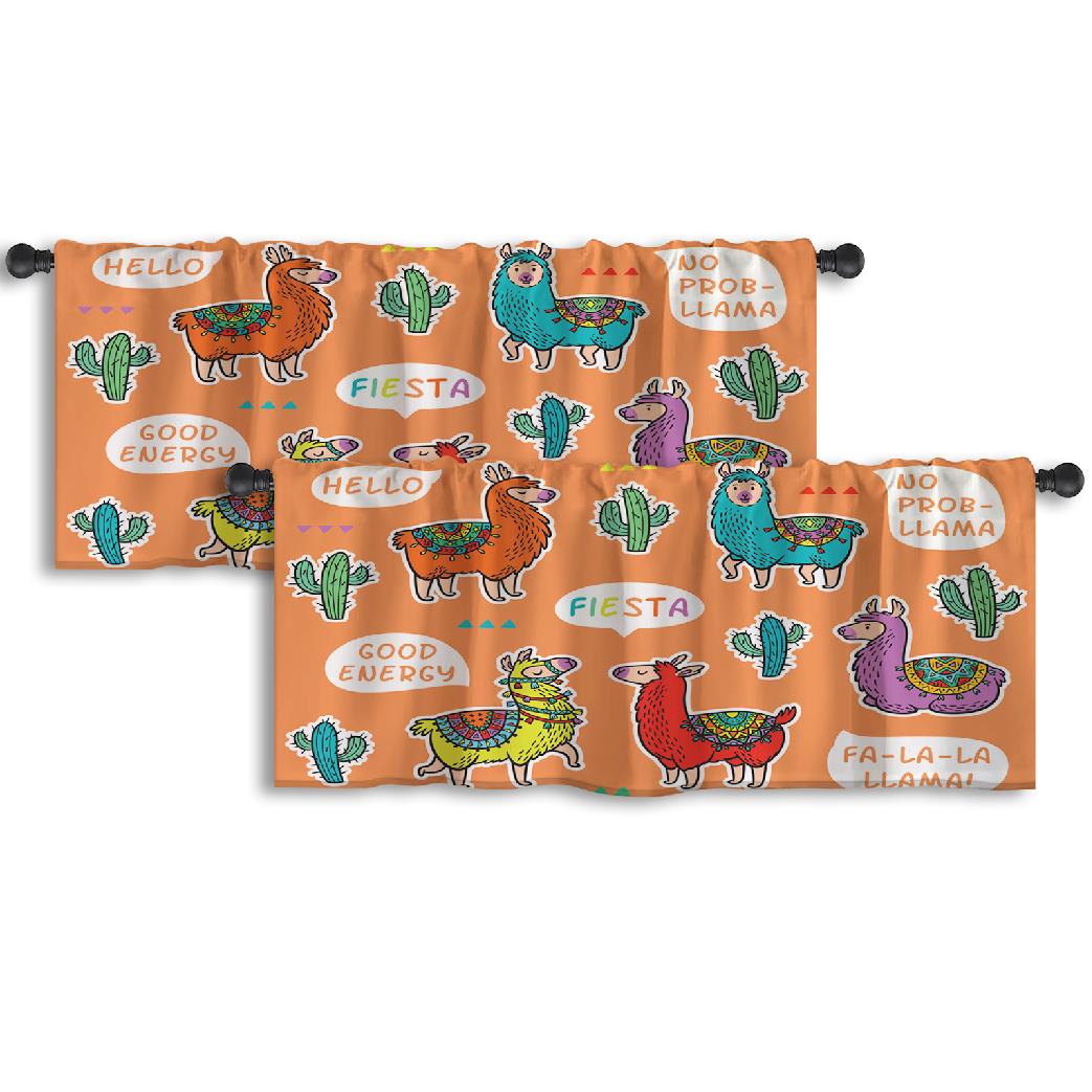 Window Curtains Sticker LALILO Kitchen Curtain Valance Collection Stickers With Rod Pocket ...
