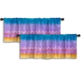 thumbnail image 1 of LALILO Kitchen Curtain Valance Colorful Boho Chic With Ethnic Rod Pocket Window Curtain 52"x 18" Set of 2, 1 of 5