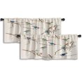 thumbnail image 1 of LALILO Kitchen Curtain Valance Colorful Floral Rod Pocket Window Curtain 52"x 18" Set of 2, 1 of 6