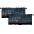 thumbnail image 1 of LALILO Kitchen Curtain Valance Colorful Futuristic Spaceships Rod Pocket Window Curtain 52"x 18" Set of 2, 1 of 7