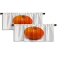 thumbnail image 1 of LALILO Kitchen Curtain Valance Colorful Pumpkin And Squash Red Rod Pocket Window Curtain 52"x 18" Set of 2, 1 of 7