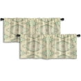 thumbnail image 1 of LALILO Kitchen Curtain Valance Colorful Tie Dye Indigo Boho Rod Pocket Window Curtain 52"x 18" Set of 2, 1 of 7