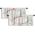 thumbnail image 1 of LALILO Kitchen Curtain Valance Compass Scale North White Rod Pocket Window Curtain 52"x 18" Set of 2, 1 of 7