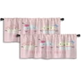thumbnail image 1 of LALILO Kitchen Curtain Valance Cute And Sweet Rod Pocket Window Curtain 52"x 18" Set of 2, 1 of 6