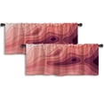 thumbnail image 1 of LALILO Kitchen Curtain Valance Decoration With Wavy Rod Pocket Window Curtain 52"x 18" Set of 2, 1 of 7
