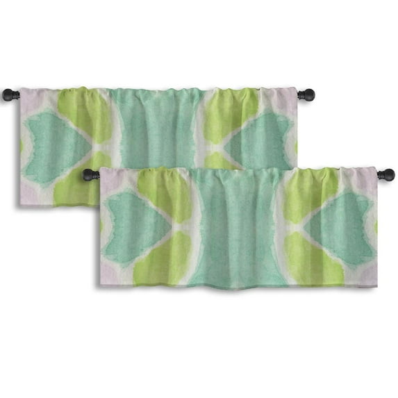LALILO Kitchen Curtain Valance Desert Landscape Desert Rod Pocket Window Curtain 52"x 18" Set of 2