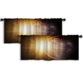 thumbnail image 1 of LALILO Kitchen Curtain Valance Earth And Bright Sun Nasa Sun Rod Pocket Window Curtain 52"x 18" Set of 2, 1 of 5