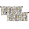 thumbnail image 1 of LALILO Kitchen Curtain Valance Ethnic Boho Ikat Abstraction Rod Pocket Window Curtain 52"x 18" Set of 2, 1 of 5