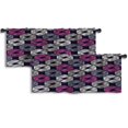 thumbnail image 1 of LALILO Kitchen Curtain Valance Ethnic Boho Rod Pocket Window Curtain 52"x 18" Set of 2, 1 of 7