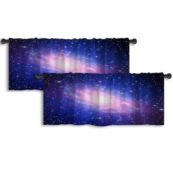 LALILO Kitchen Curtain Valance Ethnic Boho Tribal Folk Motif Rod Pocket Window Curtain 52"x 18" Set of 2