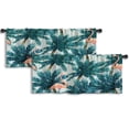 thumbnail image 1 of LALILO Kitchen Curtain Valance Exotic Summer With Palm Tree Rod Pocket Window Curtain 52"x 18" Set of 2, 1 of 5