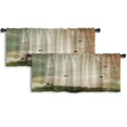 thumbnail image 1 of LALILO Kitchen Curtain Valance Fantasy Landscape With Sparkles Rod Pocket Window Curtain 52"x 18" Set of 2, 1 of 5