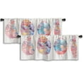 thumbnail image 1 of LALILO Kitchen Curtain Valance Feathers Watercolor And Bright Rod Pocket Window Curtain 52"x 18" Set of 2, 1 of 5