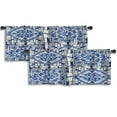 thumbnail image 1 of LALILO Kitchen Curtain Valance Floral Knitted Wear Rod Pocket Window Curtain 52"x 18" Set of 2, 1 of 7