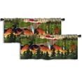 thumbnail image 1 of LALILO Kitchen Curtain Valance Forest Fire Burnt Rod Pocket Window Curtain 52"x 18" Set of 2, 1 of 6